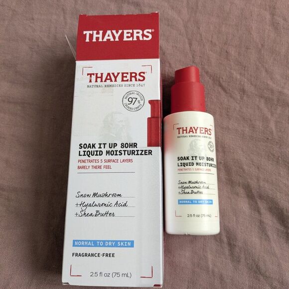 🌸 Thayers Soak It Up 80HR Liquid Moisturizer for Normal to Dry Skin NIB - Picture 3 of 7